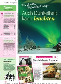 Titelbild der Ausgabe 50/2019 von Im Gespräch: Die schönsten Polarlichter Europas: Auch Dunkelheit kann leuchten. Zeitschriften als Abo oder epaper bei United Kiosk online kaufen.