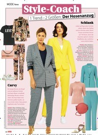 Titelbild der Ausgabe 7/2020 von Style-Coach: 1 Trend - 2 Größen: Der Hosenanzug. Zeitschriften als Abo oder epaper bei United Kiosk online kaufen.