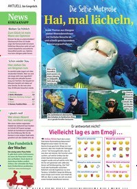 Titelbild der Ausgabe 9/2020 von Die Selfie-Mutprobe Hai, mal lächeln, bitte!. Zeitschriften als Abo oder epaper bei United Kiosk online kaufen.