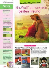 Titelbild der Ausgabe 42/2020 von Zum Welthundetag am 10. Oktober: Ein „Wuff“ auf unseren besten Freund. Zeitschriften als Abo oder epaper bei United Kiosk online kaufen.