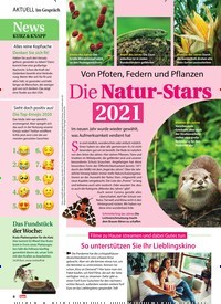 Titelbild der Ausgabe 2/2021 von Von Pfoten, Federn und Pflanzen: Die Natur-Stars 2021. Zeitschriften als Abo oder epaper bei United Kiosk online kaufen.