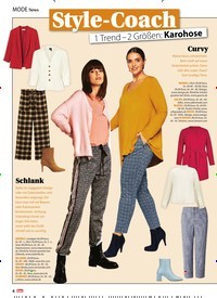 Titelbild der Ausgabe 5/2021 von Style-Coach: 1 Trend – 2 Größen: Karohose. Zeitschriften als Abo oder epaper bei United Kiosk online kaufen.