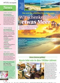 Titelbild der Ausgabe 15/2021 von Wir schenken Ihnen etwas Meer …. Zeitschriften als Abo oder epaper bei United Kiosk online kaufen.