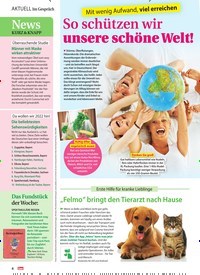 Titelbild der Ausgabe 8/2022 von So schüt zen wir unsere schöne Welt!. Zeitschriften als Abo oder epaper bei United Kiosk online kaufen.