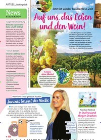 Titelbild der Ausgabe 39/2022 von Aufuns, das Leben und den Wein!. Zeitschriften als Abo oder epaper bei United Kiosk online kaufen.