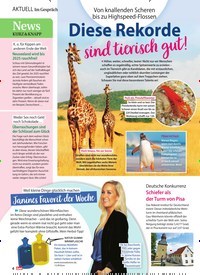 Titelbild der Ausgabe 43/2022 von Diese Rekorde sind tierisch gut !. Zeitschriften als Abo oder epaper bei United Kiosk online kaufen.