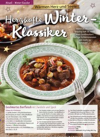 Titelbild der Ausgabe 1/2019 von Aktueal: Wärmen Herz und Seele: Herzhafte Winter-Klassiker. Zeitschriften als Abo oder epaper bei United Kiosk online kaufen.