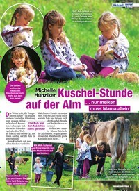 Titelbild der Ausgabe 42/2019 von Aktuell: Michelle Hunziker: Kuschel-Stunde auf der Alm… nur melken muss Mama allein. Zeitschriften als Abo oder epaper bei United Kiosk online kaufen.