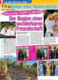 Titelbild der Ausgabe 26/2019 von Spanien, Holland und England: Königin Letizia, Maxima und Kate: Glanzvolles Treffen in Windsor: Der Beginn einer wunderbaren Freundschaft. Zeitschriften als Abo oder epaper bei United Kiosk online kaufen.