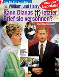 Titelbild der Ausgabe 36/2019 von William und Harry: Kann Dianas (†) letzter Brief sie versöhnen?. Zeitschriften als Abo oder epaper bei United Kiosk online kaufen.