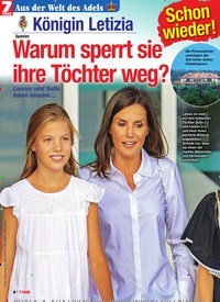 Titelbild der Ausgabe 37/2019 von Königin Letizia: Warum sperrt sie ihre Töchter weg?. Zeitschriften als Abo oder epaper bei United Kiosk online kaufen.