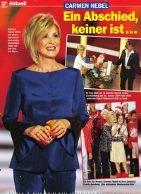 Titelbild der Ausgabe 16/2019 von CARMEN NEBEL: Ein Abschied, der keiner ist …. Zeitschriften als Abo oder epaper bei United Kiosk online kaufen.