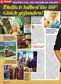 Titelbild der Ausgabe 41/2019 von BEATRICE EGLI UND MAXIMILIAN ARLAND: Endlich haben sie ihr Glück gefunden!. Zeitschriften als Abo oder epaper bei United Kiosk online kaufen.