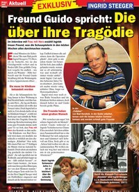 Titelbild der Ausgabe 5/2020 von EXKLUSIV: INGRID STEEGER: Freund Guido spricht: Die Wahrheit über ihre Tragödie Wahrheit. Zeitschriften als Abo oder epaper bei United Kiosk online kaufen.