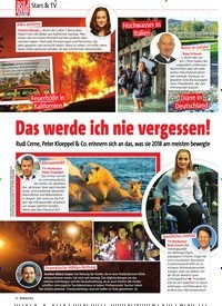 Titelbild der Ausgabe 52/2018 von Stars & TV: Das werde ich nie vergessen!. Zeitschriften als Abo oder epaper bei United Kiosk online kaufen.