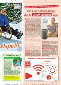 Titelbild der Ausgabe 3/2019 von Die 7 nützlichsten Dinge, die Ihr Sprach-Assistent kann. Zeitschriften als Abo oder epaper bei United Kiosk online kaufen.