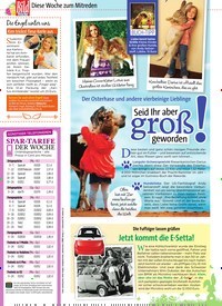 Titelbild der Ausgabe 16/2019 von Diese Woche zum Mitreden: Der Osterhase und andere vierbeinige Lieblinge: Seid Ihr aber groß! geworden. Zeitschriften als Abo oder epaper bei United Kiosk online kaufen.