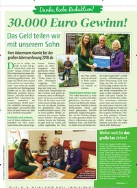 Titelbild der Ausgabe 23/2019 von Danke, liebe Redaktion!: 30.000 Euro Gewinn!. Zeitschriften als Abo oder epaper bei United Kiosk online kaufen.