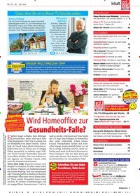 Titelbild der Ausgabe 25/2019 von Wird Homeoffice zur GESUNDHEITs-Falle?. Zeitschriften als Abo oder epaper bei United Kiosk online kaufen.
