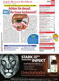 Titelbild der Ausgabe 43/2019 von Herzlich willkommen bei Ihrer Bildwoche: Achten Sie darauf, WO Ihr Essen herkommt?. Zeitschriften als Abo oder epaper bei United Kiosk online kaufen.