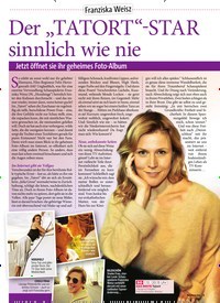 Titelbild der Ausgabe 48/2019 von Franziska Weisz: Der „TATORT“-STAR sinnlich wie nie. Zeitschriften als Abo oder epaper bei United Kiosk online kaufen.