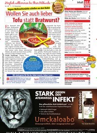 Titelbild der Ausgabe 49/2019 von Wollen Sie auch lieber Tofu statt Bratwurst?. Zeitschriften als Abo oder epaper bei United Kiosk online kaufen.