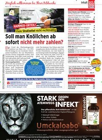 Titelbild der Ausgabe 6/2020 von Herzlich willkommen bei Ihrer Bildwoche: Soll man Knöllchen ab sofort nicht mehr zahlen: HAMMER-URTEIL! Viele Strafzettel nicht rechtmäßig. Zeitschriften als Abo oder epaper bei United Kiosk online kaufen.