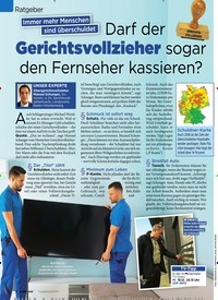 Titelbild der Ausgabe 50/2018 von Ratgeber: Darf der Gerichtsvollzieher sogar den Fernseher kassieren?. Zeitschriften als Abo oder epaper bei United Kiosk online kaufen.