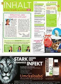 Titelbild der Ausgabe 51/2018 von Willkommen, liebe Leserinnen und Leser!. Zeitschriften als Abo oder epaper bei United Kiosk online kaufen.