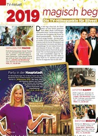 Titelbild der Ausgabe 52/2018 von TV-Aktuell 2019 magisch begrüßen! rüßen!. Zeitschriften als Abo oder epaper bei United Kiosk online kaufen.