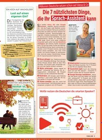 Titelbild der Ausgabe 3/2019 von Millionen Deutsche setzen schon auf Alexa & Co: Die 7 nützlichsten Dinge, die Ihr Sprach-Assistent kann. Zeitschriften als Abo oder epaper bei United Kiosk online kaufen.