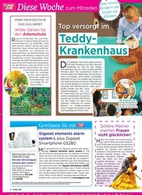Titelbild der Ausgabe 34/2019 von Diese Woche zum Mitreden : Top versorgt im : Teddy- Krankenhaus. Zeitschriften als Abo oder epaper bei United Kiosk online kaufen.