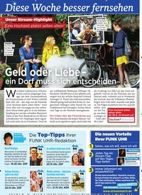 Titelbild der Ausgabe 34/2019 von Diese Woche besser fernsehen : Geld oder Liebe – ein Dorf muss sich entscheiden. Zeitschriften als Abo oder epaper bei United Kiosk online kaufen.