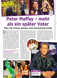 Titelbild der Ausgabe 34/2019 von Mit 70 hat er noch Träume : Peter Maffay – mehr als ein später Vater. Zeitschriften als Abo oder epaper bei United Kiosk online kaufen.