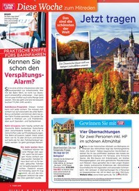 Titelbild der Ausgabe 42/2019 von Jetzt tragen die Wälder ihr buntes Gew and. Zeitschriften als Abo oder epaper bei United Kiosk online kaufen.