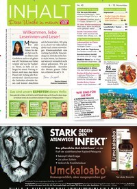 Titelbild der Ausgabe 45/2019 von Willkommen, liebe Leserinnen und Leser!. Zeitschriften als Abo oder epaper bei United Kiosk online kaufen.