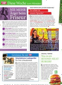 Titelbild der Ausgabe 47/2019 von Diese Woche zum Mitreden: NIE MEHR Ärger beim Friseur. Zeitschriften als Abo oder epaper bei United Kiosk online kaufen.