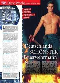 Titelbild der Ausgabe 3/2020 von Diese Woche zum Mitreden: HEISSE FOTOS FÜR KALTE TAGE: Deutschlands SCHÖNSTER Feuerwehrmann. Zeitschriften als Abo oder epaper bei United Kiosk online kaufen.