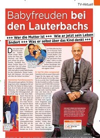Titelbild der Ausgabe 3/2020 von TV-Aktuell: Babyfreuden bei den Lauterbachs. Zeitschriften als Abo oder epaper bei United Kiosk online kaufen.