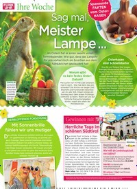 Titelbild der Ausgabe 15/2022 von Sag mal, Meister Lampe …. Zeitschriften als Abo oder epaper bei United Kiosk online kaufen.
