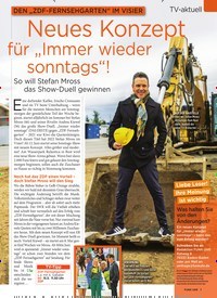 Titelbild der Ausgabe 19/2022 von Neues Konzept für „Immer wieder sonntags“!. Zeitschriften als Abo oder epaper bei United Kiosk online kaufen.