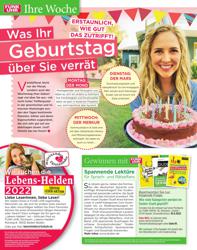 Titelbild der Ausgabe 36/2022 von Was Ihr Geburtstag über Sie verrät. Zeitschriften als Abo oder epaper bei United Kiosk online kaufen.
