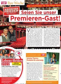 Titelbild der Ausgabe 37/2022 von Seien Sie unser Premieren-Gast!. Zeitschriften als Abo oder epaper bei United Kiosk online kaufen.