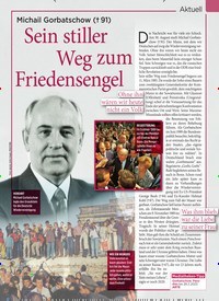Titelbild der Ausgabe 37/2022 von Sein stiller Weg zum Friedensengel. Zeitschriften als Abo oder epaper bei United Kiosk online kaufen.