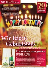 Titelbild der Ausgabe 46/2022 von Wirfeiern Geburtstag!. Zeitschriften als Abo oder epaper bei United Kiosk online kaufen.