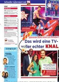 Titelbild der Ausgabe 37/2019 von Schneller informiert mit:Das wird eine TV-Woche voller echter KNALLER!. Zeitschriften als Abo oder epaper bei United Kiosk online kaufen.