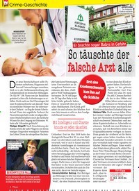 Titelbild der Ausgabe 37/2019 von Crime-Geschichte: So täuschte der falsche Arzt alle. Zeitschriften als Abo oder epaper bei United Kiosk online kaufen.