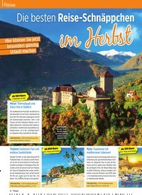 Titelbild der Ausgabe 42/2019 von Reise: Die besten Reise-Schnäppchen im Herbst. Zeitschriften als Abo oder epaper bei United Kiosk online kaufen.