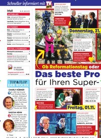 Titelbild der Ausgabe 43/2019 von Ob Reformationstag oder Allerheiligen: Das beste Pro Gramm: für Ihren Super- Feiertag. Zeitschriften als Abo oder epaper bei United Kiosk online kaufen.