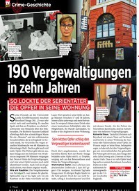 Titelbild der Ausgabe 9/2020 von Crime-Geschichte: 190 Vergewaltigungen in zehn Jahren. Zeitschriften als Abo oder epaper bei United Kiosk online kaufen.